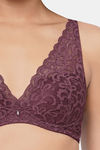 Wacoal Padded Non Wired Medium Coverage Lace Bra - Windsor Wine — thumbnail 8